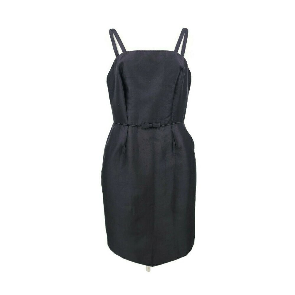 New Jane Summers for Belk Dress Womens 8 Black Silk Blend